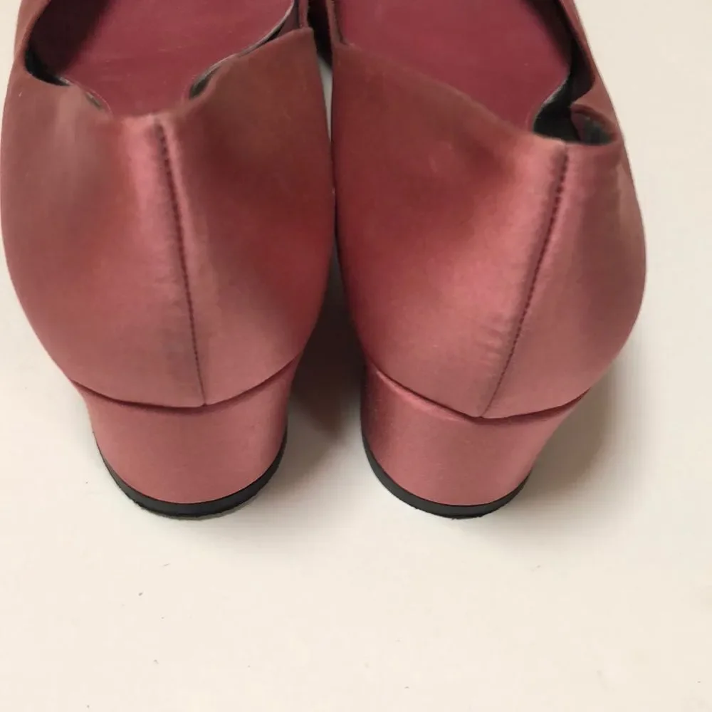 Vintage Gucci Pink Rose Satin Ballerina size 7B - Picture 5 of 8